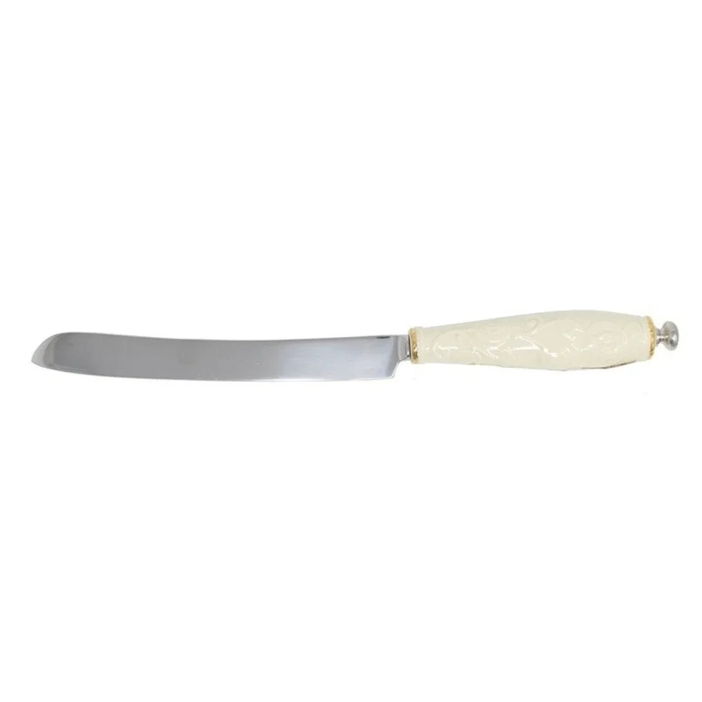 NWOT Lenox Judaic Blessings Challah Knife Ivory 98834
